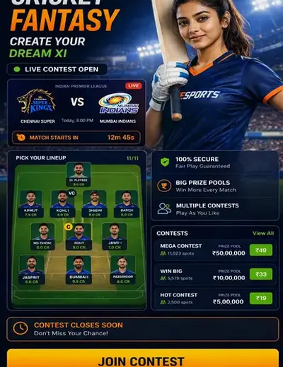 7700game (7700 game) fantasy cricket & matchday visual 3